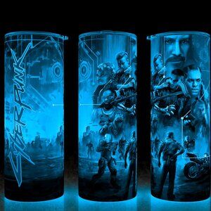 Glow in the Dark Cyberpunk 2077 Gaming Cup Mug Tumbler 20oz